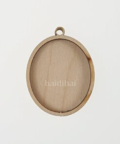 Bază mărțișor oval - lemn - 2 in 1- 4 cm