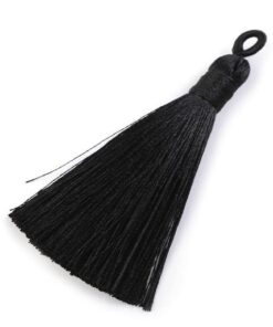 Canaf negru din fir de mătase- lungime 8 cm
