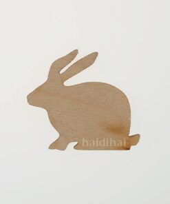 Decorațiune lemn - iepure - 4x4,5 cm