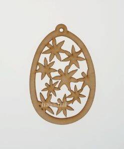 Decorațiune lemn - ou cu model - 1