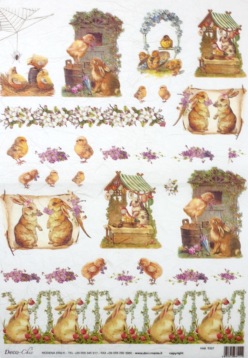 Hârtie de orez –Rabbits – 35×50 cm 1 Hârtie de orez –Rabbits – 35×50 cm