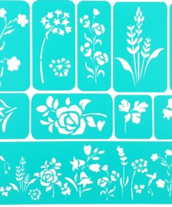 Șablon auto-adeziv - Flowers - A4