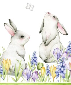 Șervețel - Bunnies in Spring Meadow - 33x33 cm