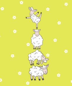 Șervețel Decoupage - Hoppy Lambs  - 33x33 cm