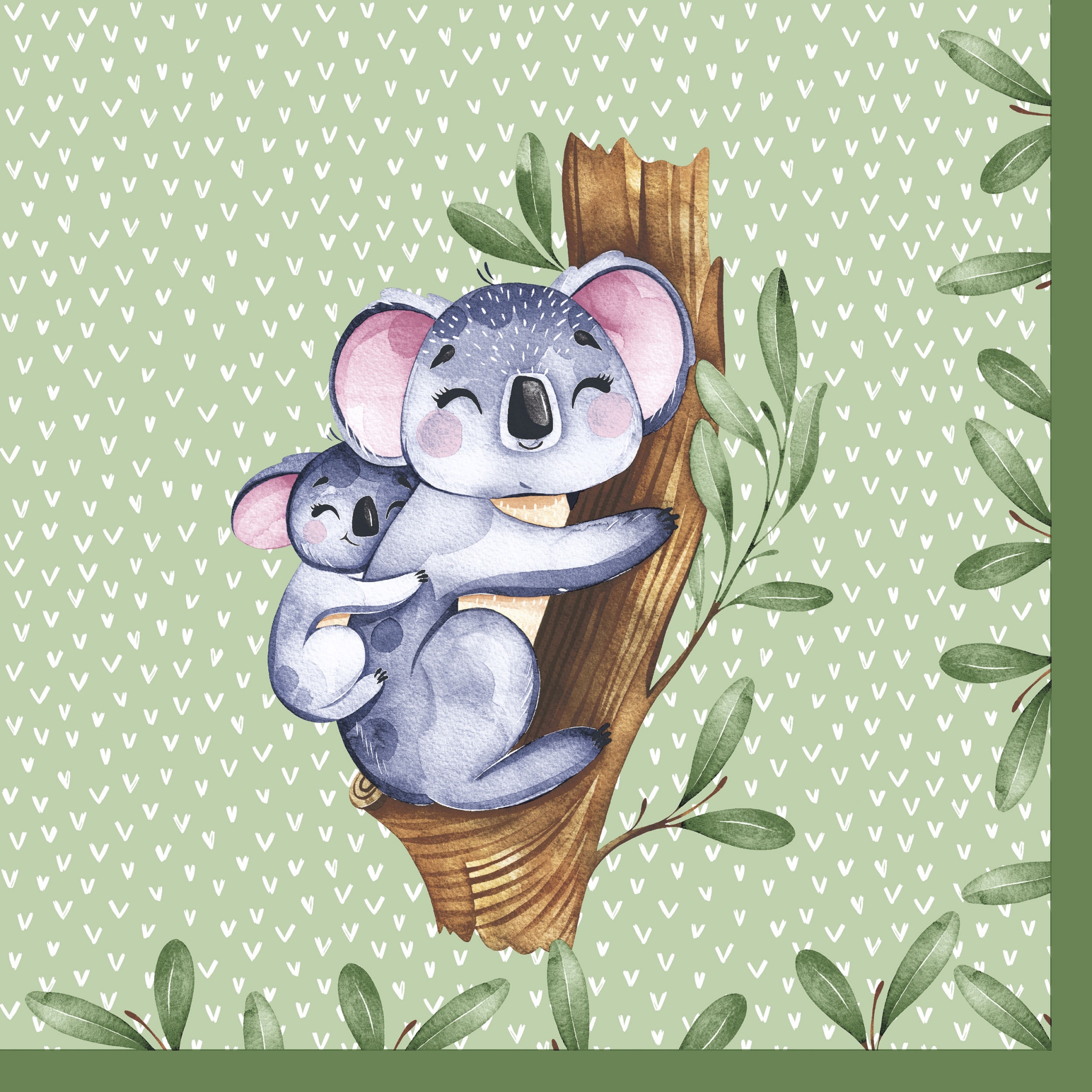 Șervețel Decoupage - Koalas - 33x33 cm 1 Șervețel Decoupage - Koalas - 33x33 cm