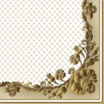 Servetel - Golden Frame - 33x33cm