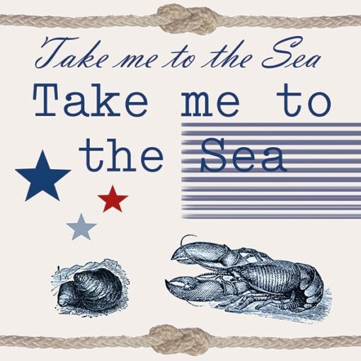 Șervețel - Take me to the Sea - 33x33 cm 1