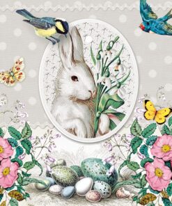Șervețel - White Rabbit  Grey  - 33×33 cm