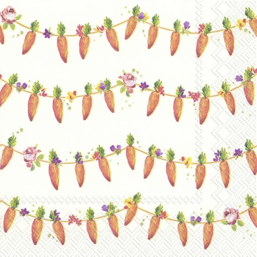 Șervețel decorativ – Carrots Garland – 33×33 cm 1