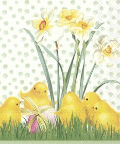 Șervețel decorativ – Chicken in the Spring  – 33×33 cm