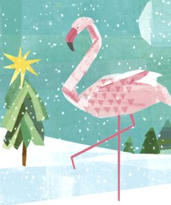 Șervețel decorativ – Winter Flamingo – 33×33 cm