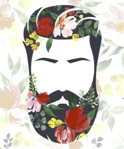 Servețel decoupage – Beard'n flowers – 33×33 cm