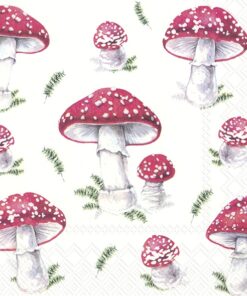 Șervețel decoupage – Fairy tale Mushrooms – 33×33 cm