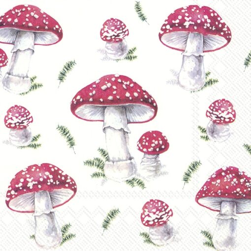 Șervețel decoupage – Fairy tale Mushrooms – 33×33 cm 1