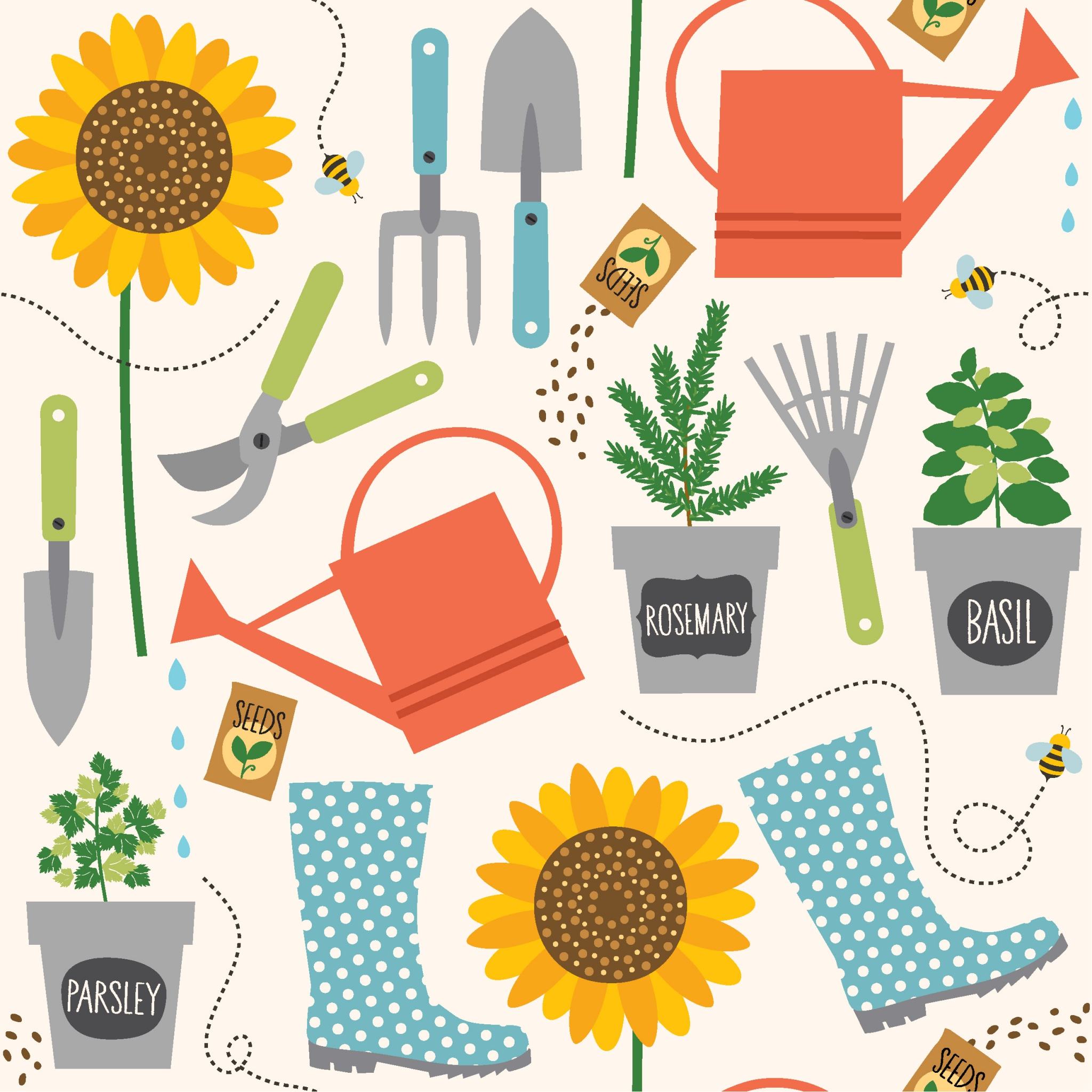 Șervețel decoupage – Gardening – 33×33 cm 1 Șervețel decoupage – Gardening – 33×33 cm