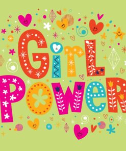 Servețel decoupage – Girl Power  – 33×33 cm