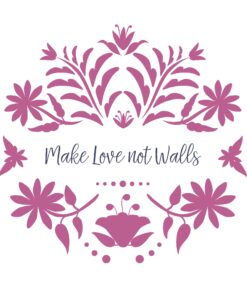 Servețel decoupage – Love no walls– 33×33 cm