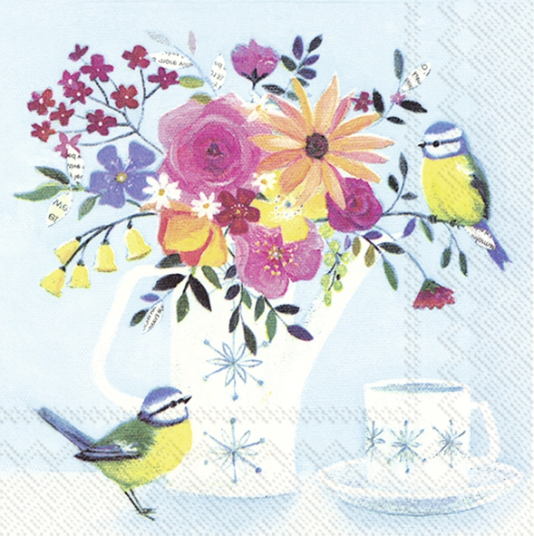 Șervețel decoupage – Pot Flowers – 33×33 cm 1 Șervețel decoupage – Pot Flowers – 33×33 cm