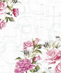 Șervețel decoupage – Rose Letters – 33×33 cm