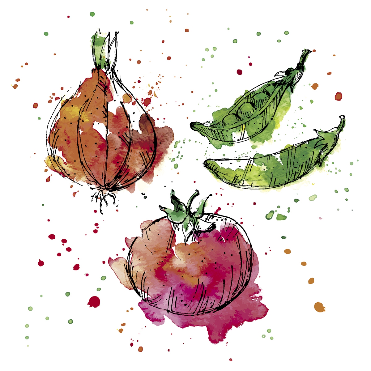 Șervețel decoupage – Splash Veggies – 33×33 cm 1 Șervețel decoupage – Splash Veggies – 33×33 cm