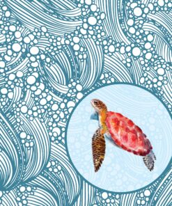 Servețel decoupage – Tortoise  – 33×33 cm