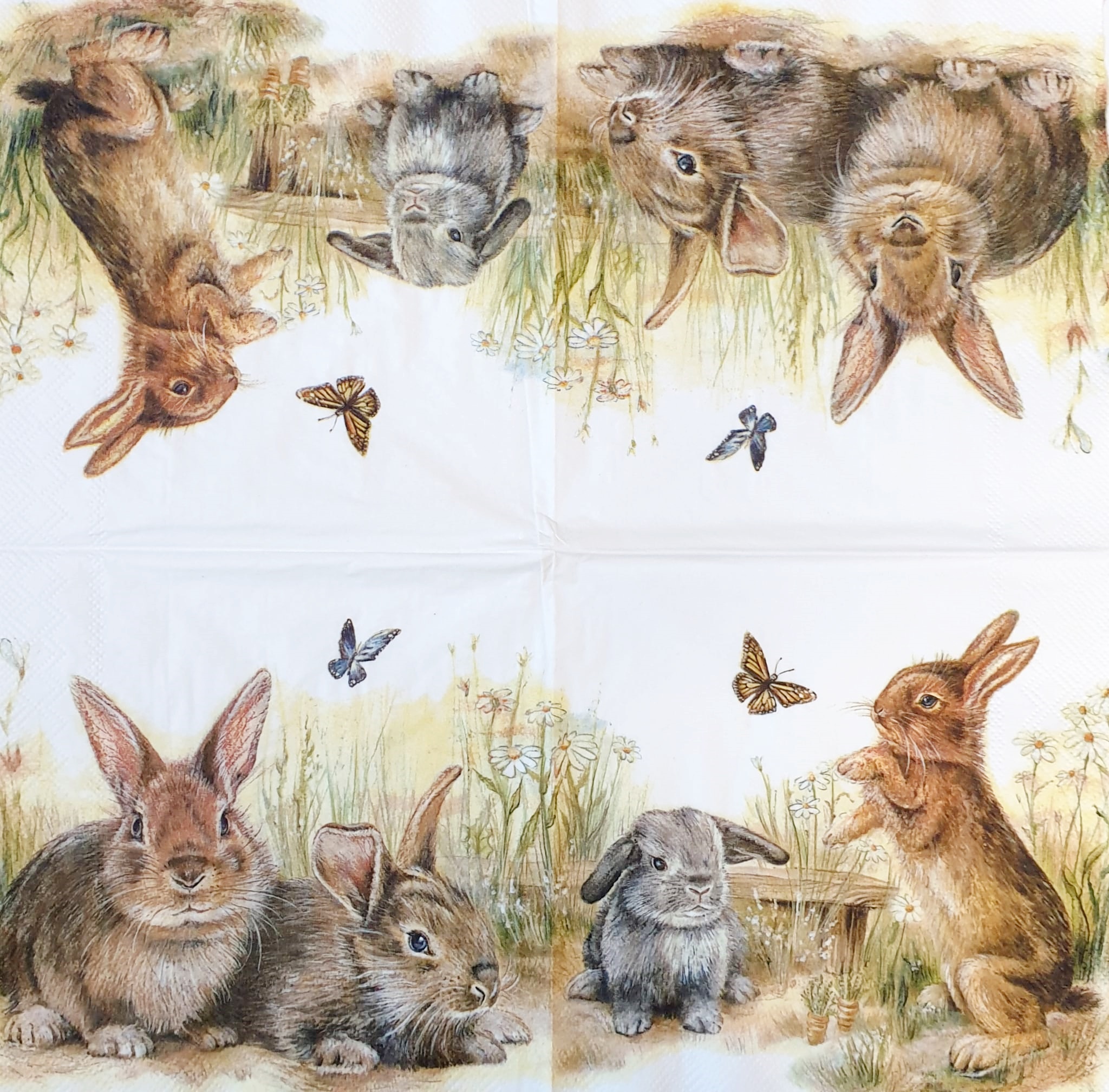 Șervețel decoupage – Bunny and Clyde – 33×33 cm 3 Șervețel decoupage – Bunny and Clyde – 33×33 cm - imagine 3