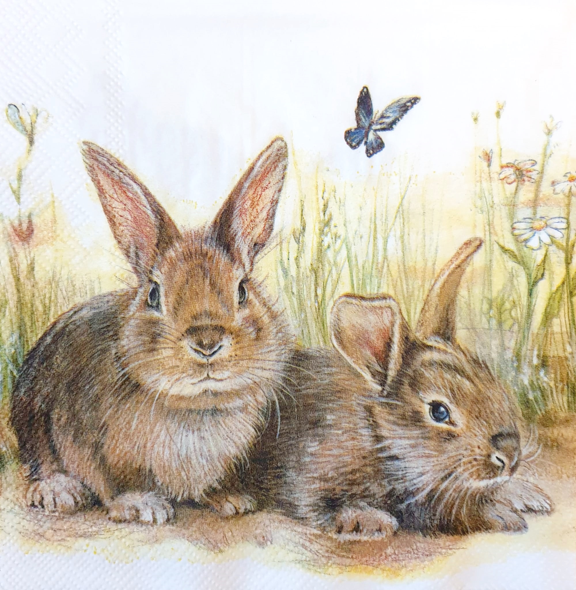 Șervețel decoupage – Bunny and Clyde – 33×33 cm 2 Șervețel decoupage – Bunny and Clyde – 33×33 cm - imagine 2