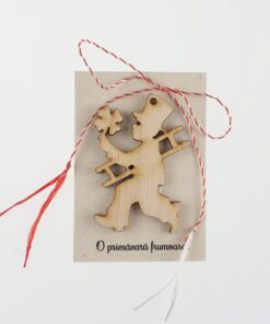 Decorațiune lemn - coșar - 5.5x3.5 cm