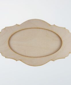 Decorațiune lemn - medalion 2 elemente -  27x15,5 cm