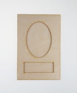 Decorațiune lemn - medalion agendă -  20x30 cm