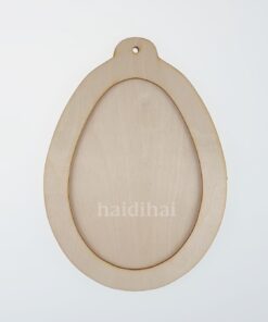 Decorațiune lemn - ou - 2 elemente -  22x16 cm