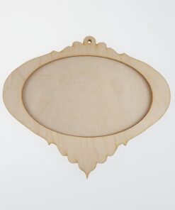 Decorațiune lemn -vârf alungit 2 - 2 elemente - 20x17 cm