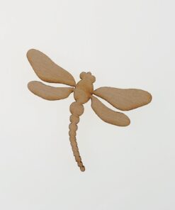 Decorațiune lemn - libelulă - 4.5x5.5 cm