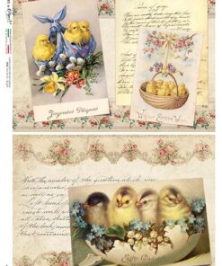 Hârtie de orez – Easter Wishes  – A4