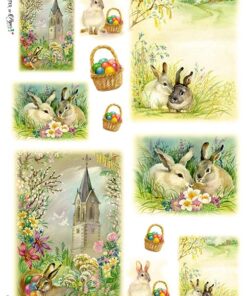 Hârtie de orez – Rabbits  – A4