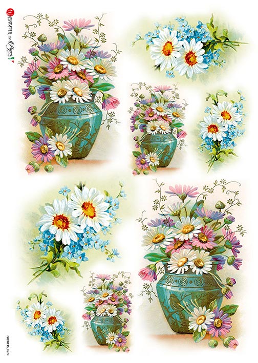 Hârtie de orez – Spring Flowers – A4 1 Hârtie de orez – Spring Flowers – A4