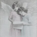 Șervețel - Angels reading - 33x33 cm