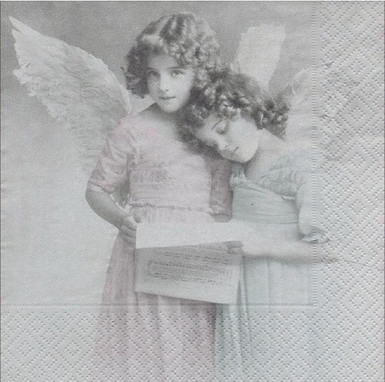 Șervețel - Angels reading - 33x33 cm 1 Șervețel - Angels reading - 33x33 cm