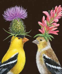 Șervețel - Goldfinch Couple  - 33x33 cm