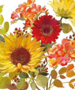 Șervețel decoupage - Sunny Flowers - 33x33 cm