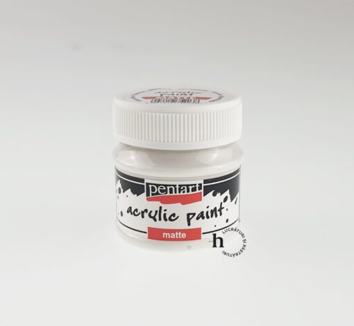 Acrilic mat - 50 ml - Pentart - alb titan 1