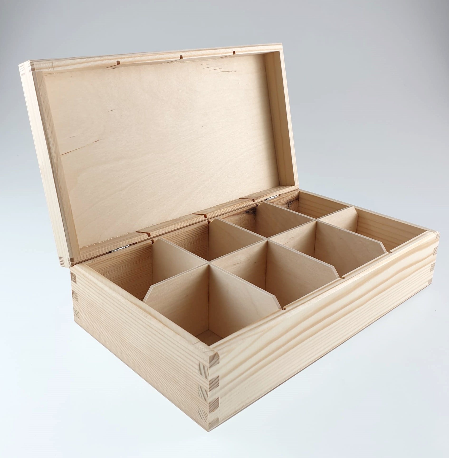 Cutie ceai 8 compartimente - 29,3x16,7x8 cm 1 Cutie ceai 8 compartimente - 29,3x16,7x8 cm
