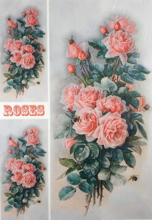 Hârtie de orez- Roses 2 - A3 1