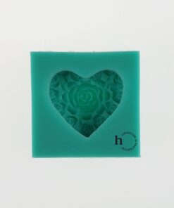 Matriță silicon -  Heart with Roses - 4x4 cm