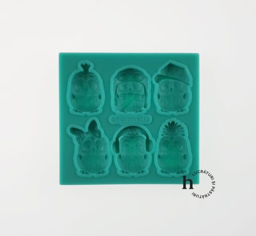 Matriță silicon - Owls Set - 8x7.5 cm 1