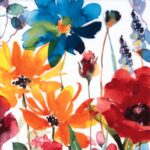 Șervețel - Flores Rojas y Amarillas – 33×33 cm