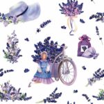 Șervețel - LavenderBouquets with Tilda – 33×33 cm
