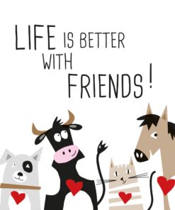 Șervețel decorativ – With Friends – 33×33 cm