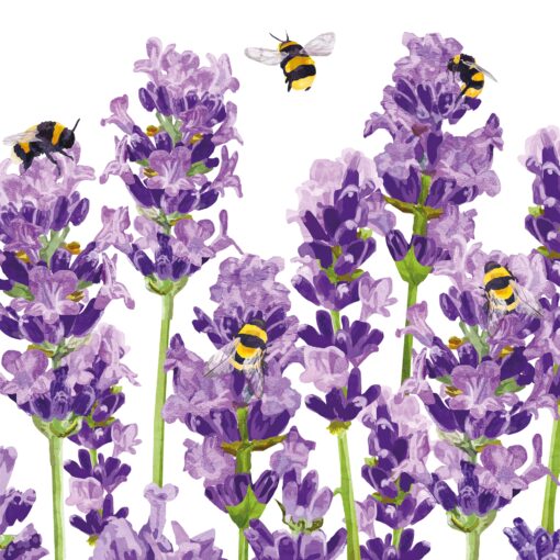 Șervețel - Bees and Lavender - 33x33 cm 1