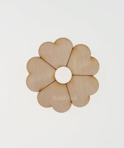 Decorațiune lemn - floare - 4,5 cm
